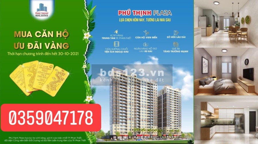Siêu phẩm cực hot chung cư view biển Phú Thịnh Plaza Phan Thiết tiện ích đầy đủ, giá tốt