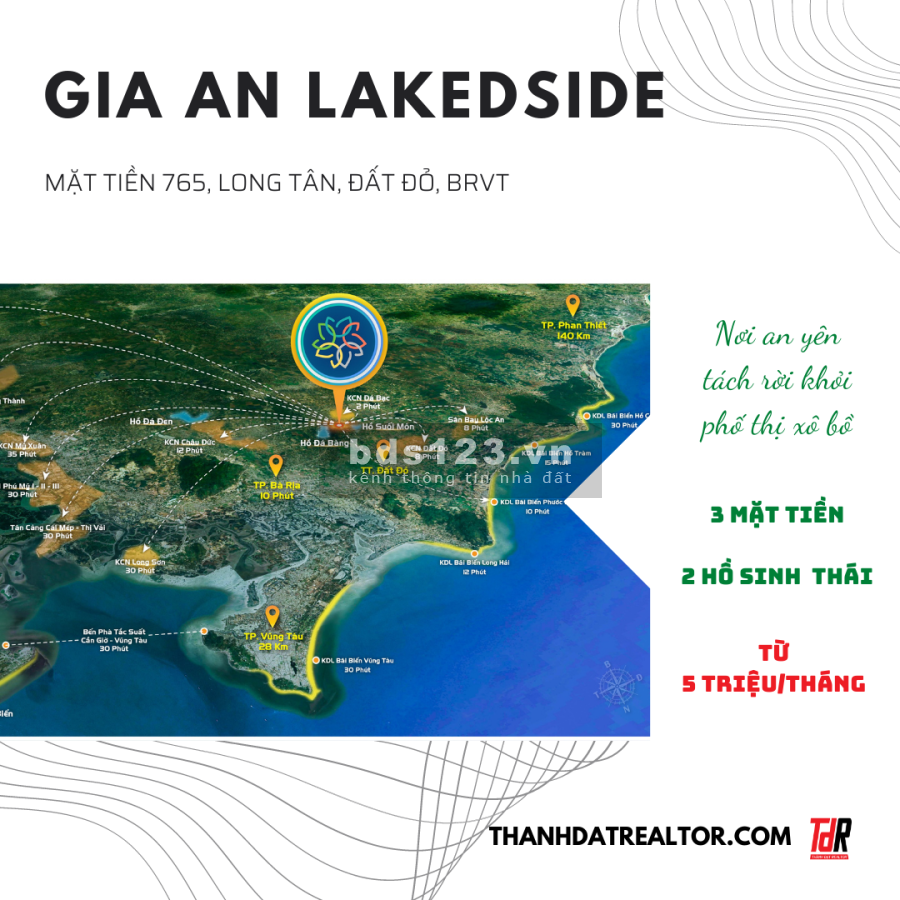 Dự án Gia An Lakeside đất đỏ Bà Rịa Vũng Tàu phát triển bởi Phúc Điền Land, giá tốt