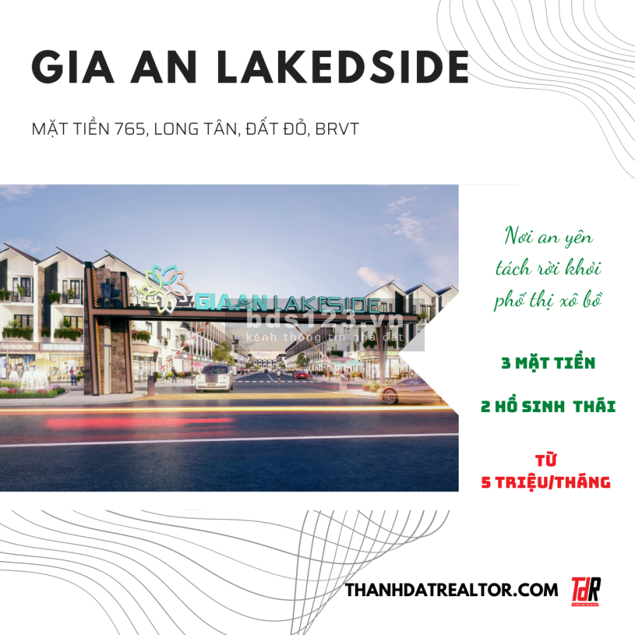 Dự án Gia An Lakeside đất đỏ Bà Rịa Vũng Tàu phát triển bởi Phúc Điền Land, giá tốt
