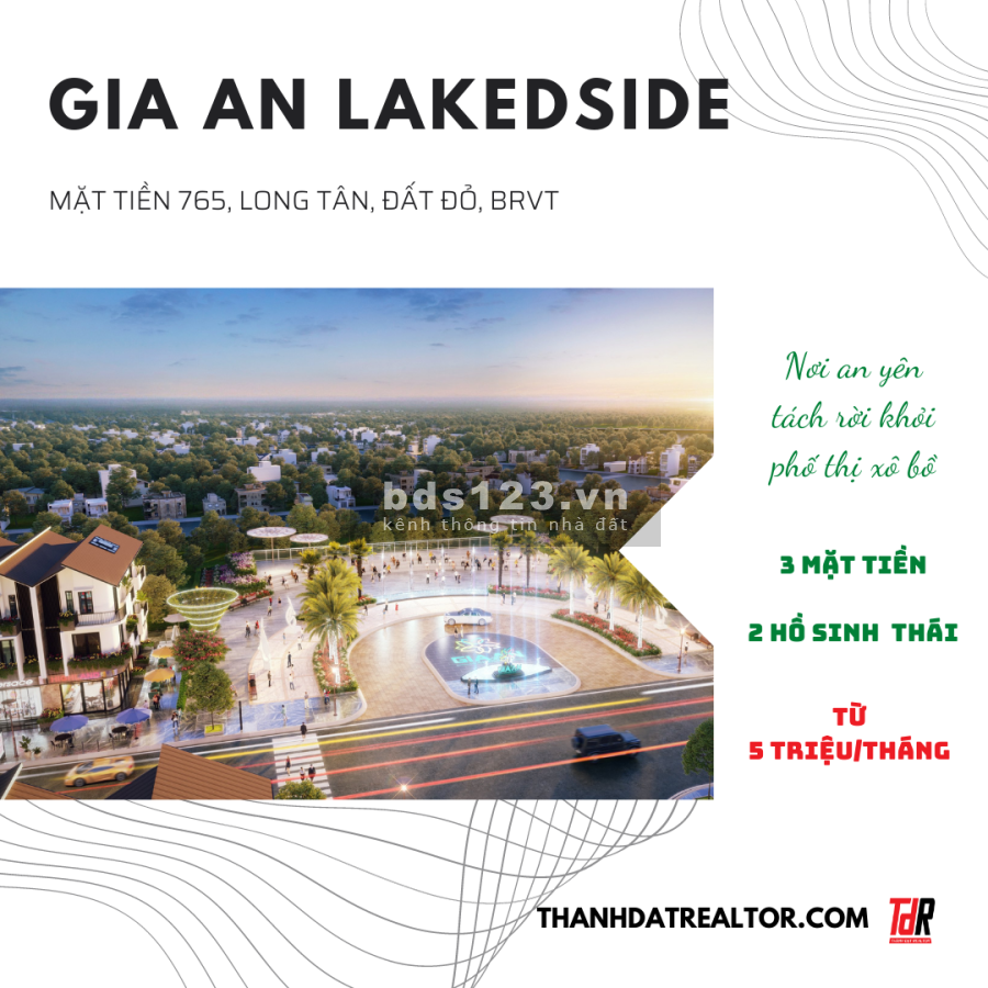 Dự án Gia An Lakeside đất đỏ Bà Rịa Vũng Tàu phát triển bởi Phúc Điền Land, giá tốt