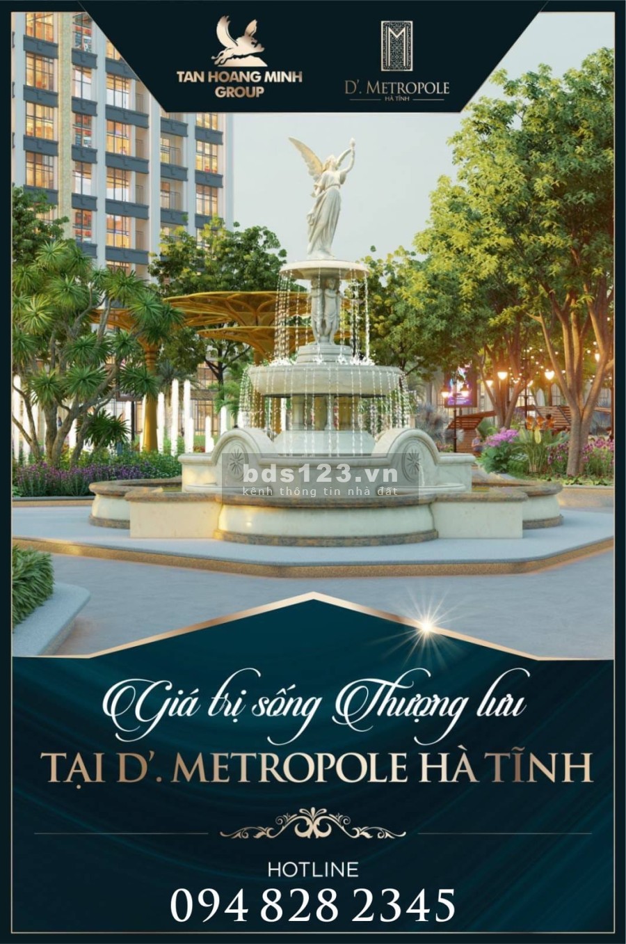 Booking dự án D' Metropole Hà Tĩnh với 140 căn cung cư cao cấp sang xịn mịn dt 75m2