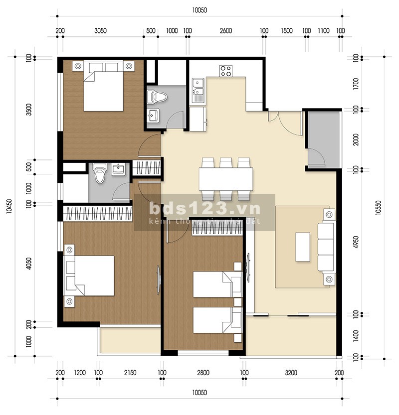 Căn hộ góc 3PN - 2Wc Opal Boulevard, view trung tâm thành phố HCM, giá 3.9 tỷ