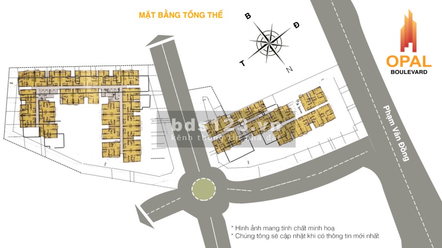 Căn hộ góc 3PN - 2Wc Opal Boulevard, view trung tâm thành phố HCM, giá 3.9 tỷ