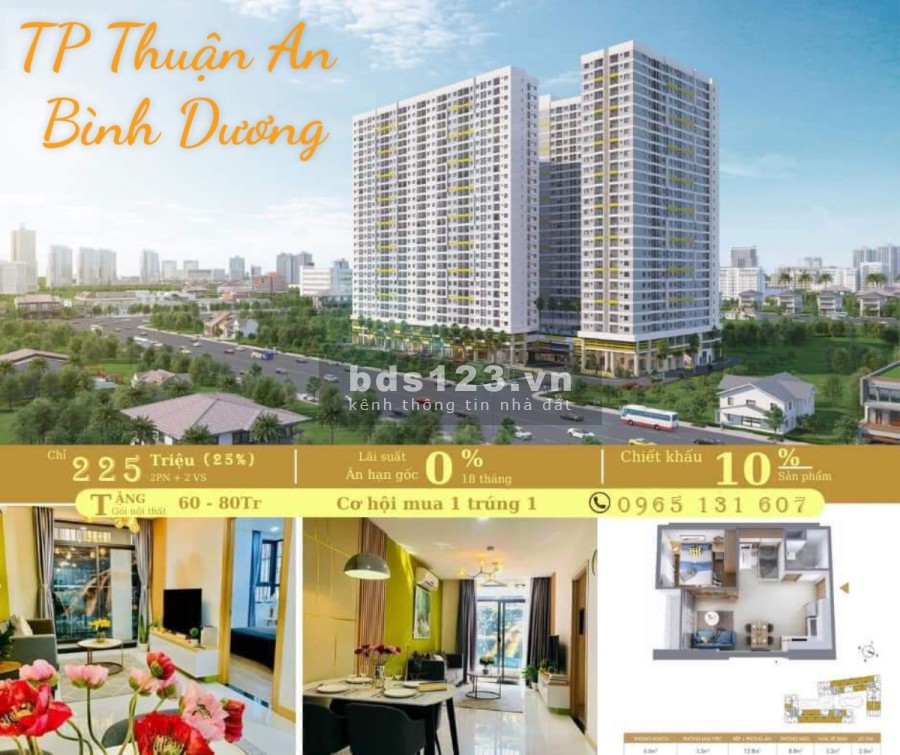 Căn hộ trung tâm TP chỉ với 225 triệu, góp hàng tháng 10 triệu đồng=Tiền thuê nhà, PKD: 0965131607