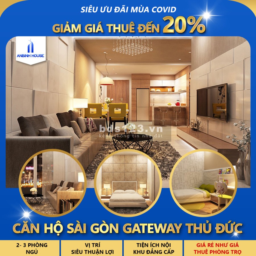 Siêu ưu đãi mùa Covid giảm giá thê đến 20% căn hộ Sài Gòn Gateway Thủ Đức view siêu đẹp