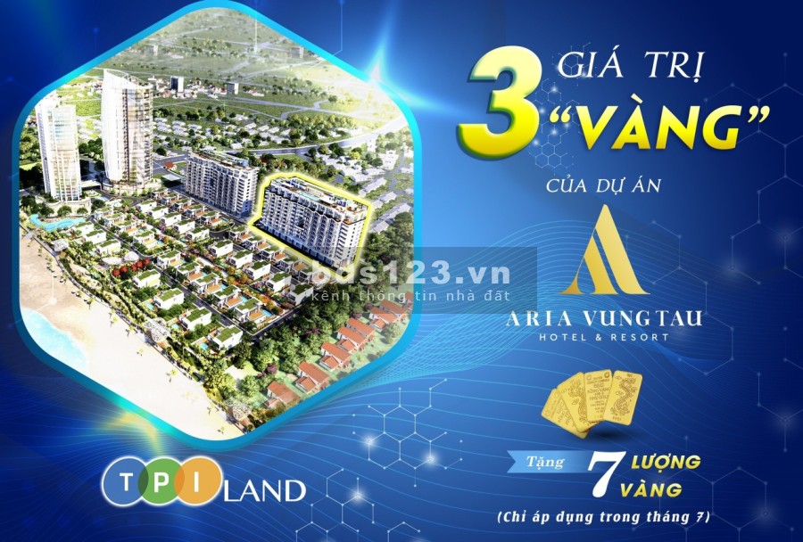 Căn hộ nghĩ dưỡng cao cấp View trực diện biển Aria Vũng Tàu 2PN 91m2 ưu đãi tặng vàng