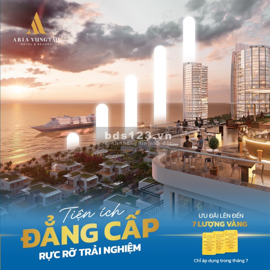 Căn hộ nghĩ dưỡng cao cấp View trực diện biển Aria Vũng Tàu 2PN 91m2 ưu đãi tặng vàng