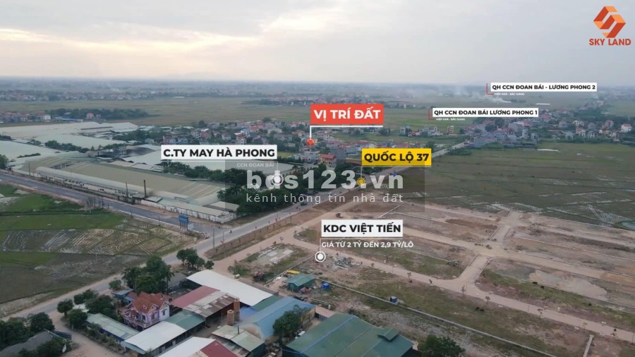 Bán đất nền thôn An Hoà, xã Đoan Bái, Hiệp Hoà Bắc Giang, sổ hồng cầm tay, giá rẻ nhất thị trường