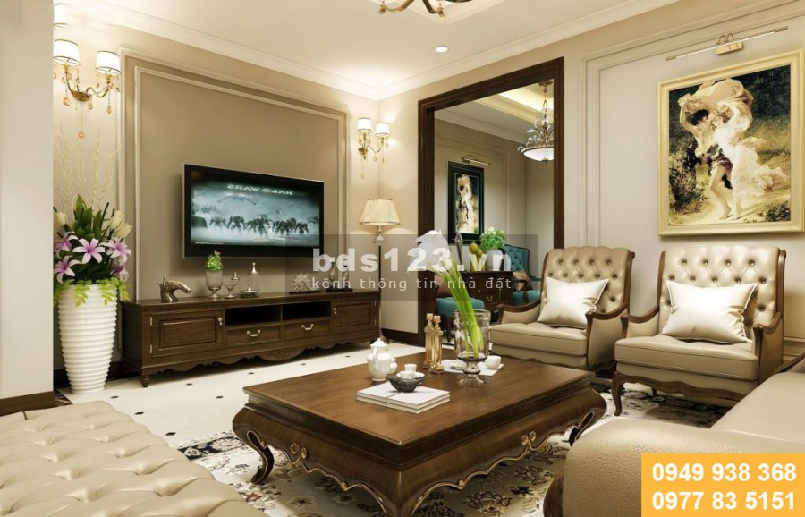 Bán gấp căn hộ 04PN full nội thất giá 4.8 tỷ tại chung cư The Emerald Mỹ Đình