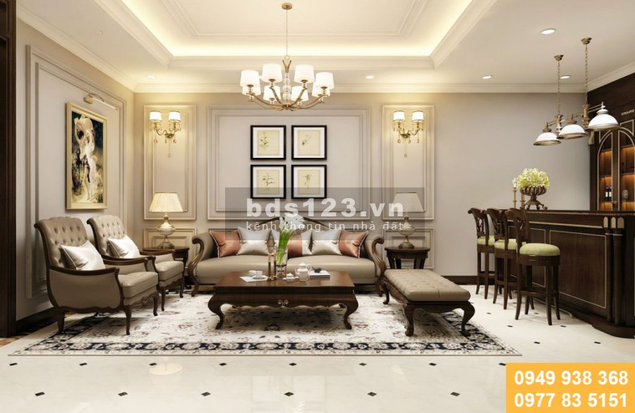 Bán gấp căn hộ 04PN full nội thất giá 4.8 tỷ tại chung cư The Emerald Mỹ Đình