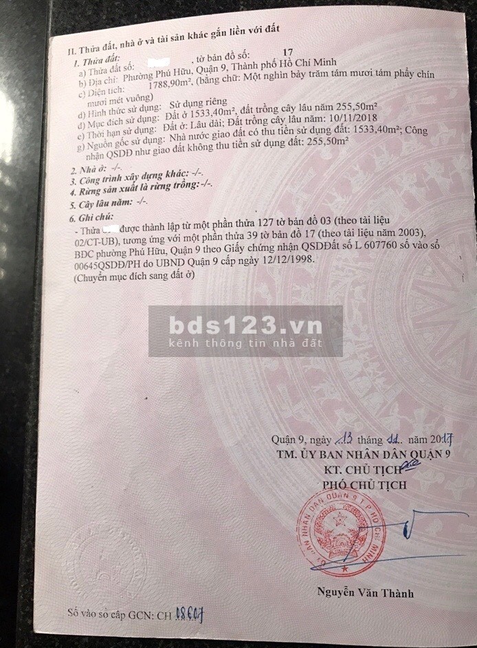 Bán đất tặng nhà mặt tiền 15M Bưng Ông Thoàn, Quận 9 mặt tiền đường lớn, khu dân cư