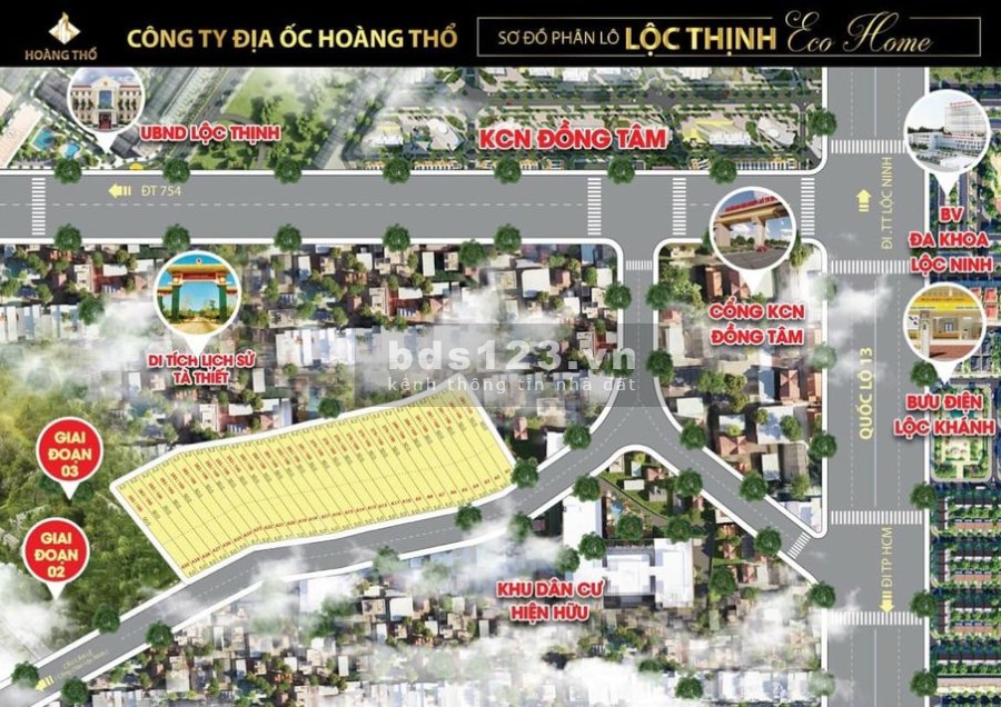 Đất nền Lộc Thịnh - Lộc Ninh - Bình Phước giá bán chỉ 465 triệu/nền pháp lý chính chủ
