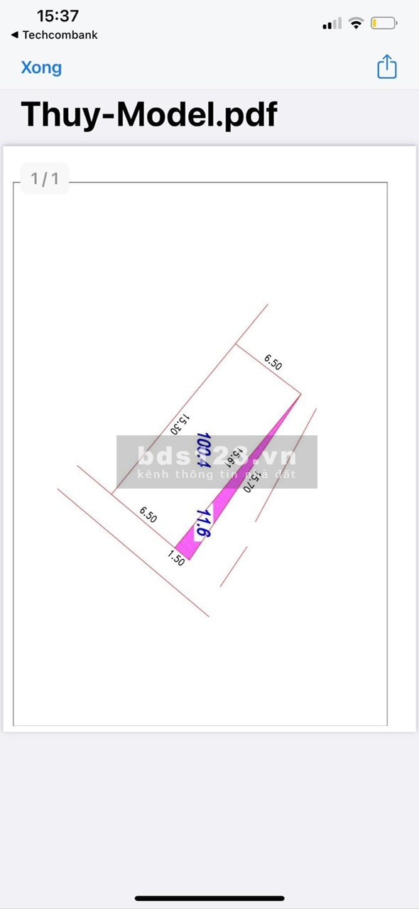 Bán 100m2 đất Đình Tổ Nguyễn Trãi Thường Tín, MT 6,5m, tặng lưu không 12m2, lô góc