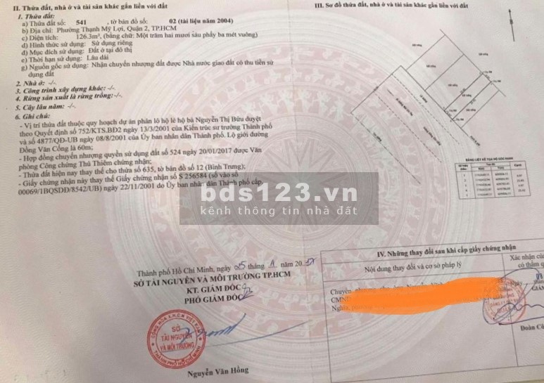 Bán đất thổ cư mặt tiền đường Đồng Văn Cống, diện…