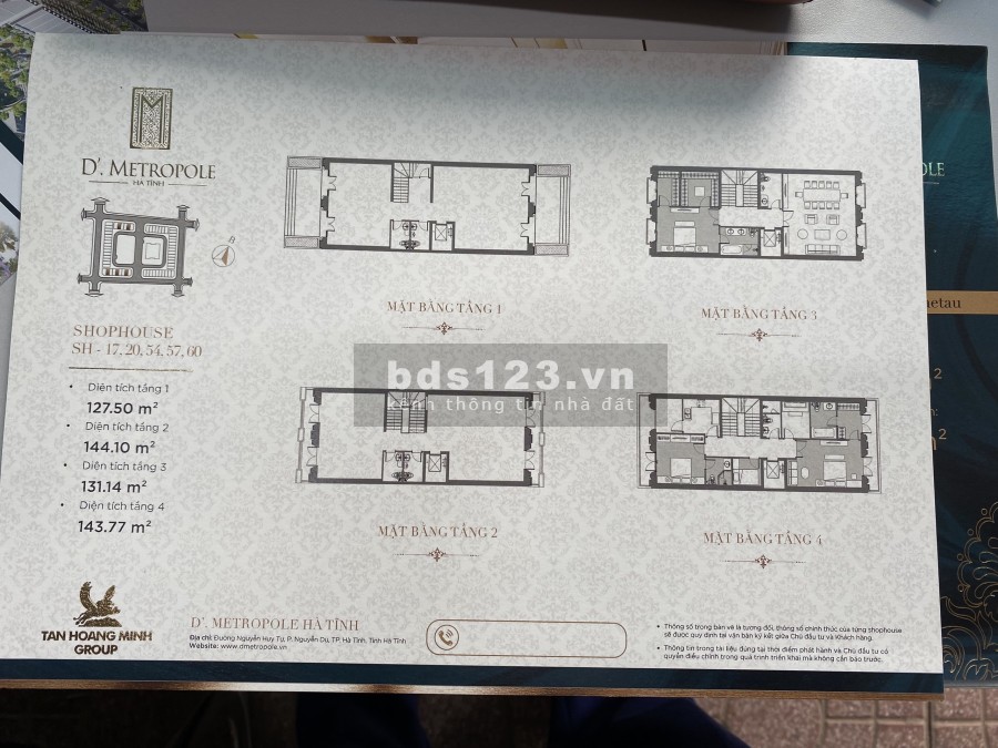 Bán nhanh lô SH17 D’Metropole Hà Tĩnh, hỗ trợ vay 65%, lãi suất 0% 12 tháng đầu, ân hạn nợ gốc