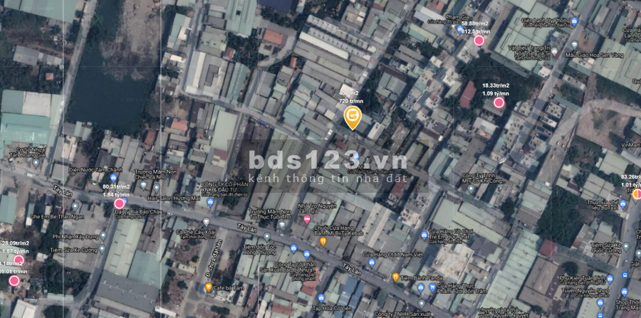 Bán đất lô góc 2 mặt tiền đường tại Bình Tân giá chỉ 3.6 tỷ, đường lớn, xe ra vào thoải mái