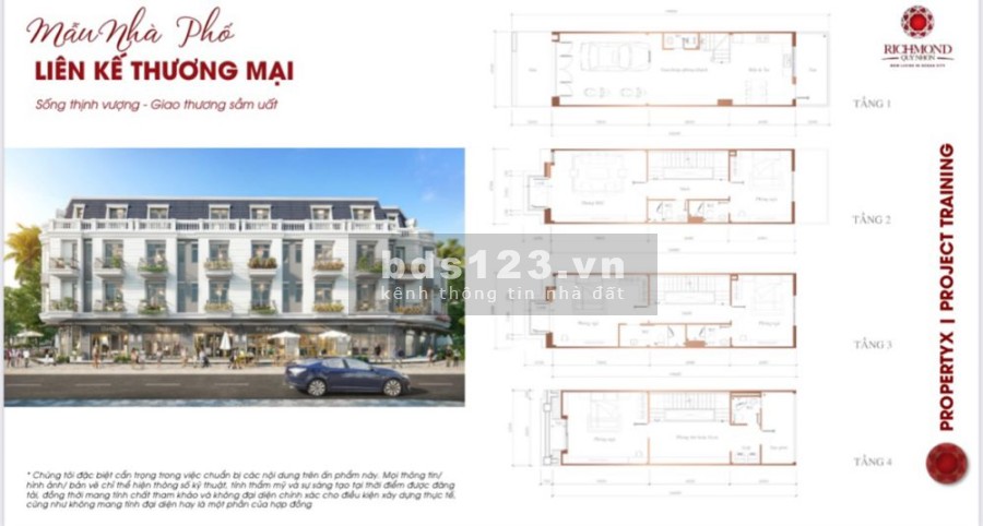 Bán liền kề thương mại Richmond Quy Nhơn, tiện ích đầy đủ, giá tốt 90 triệu/m2, lh 0389610929