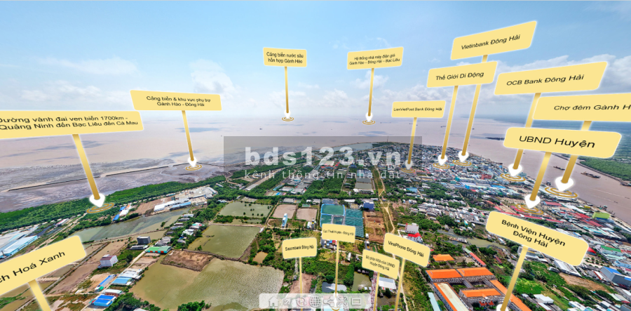Gia đình muốn bán 100m2 thổ cư 100% tại Trung tâm Gành Hào, Bạc Liêu, SHR. Đối diện Sacom, UBND GH