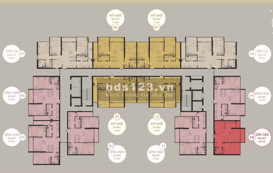 Bán căn hộ chung cư cao cấp The Sang Residence view biển giá khởi bán 50 triệu/m2