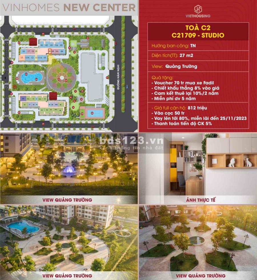 Độc quyền - Căn Studio Vinhomes Hà Tĩnh giá chỉ từ 100tr