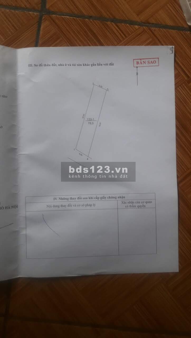 Chính chủ cần bán đất ở diện tích sử dụng 78m2 pháp lý sạch sẽ bàn giao công chứng, sang tên ngay