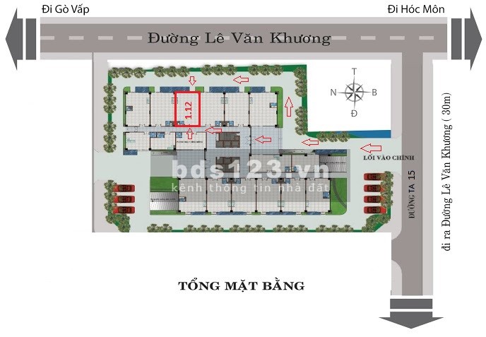 Bán shophouse duplex 108m2 Võ Đình Quận 12+sổ hồng