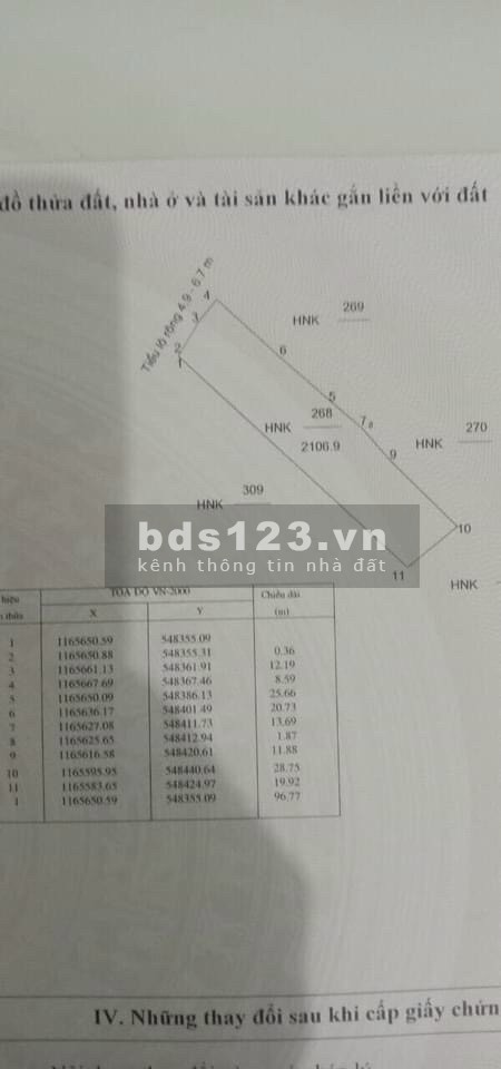 Lô đất đảo Phú Quý view nhìn thẳng ra biển diện tích 2106.9m2, giá bán chỉ 580 nghìn/m2