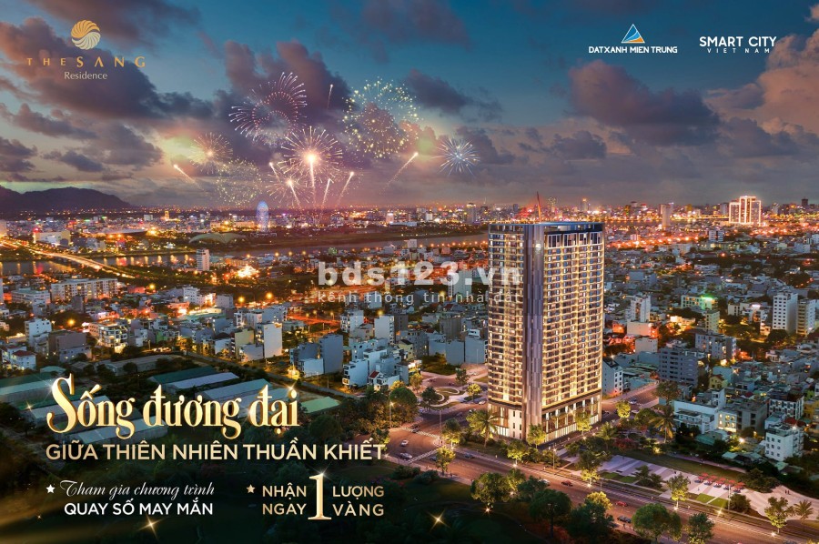 Căn Hộ biển Đà Nẵng The Sang Residence tặng nội thất, khu chung cư tiện ích đầy đủ