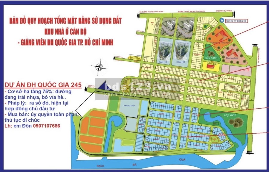 Chuyên mua bán đất khu dự án Đại Học Quốc Gia 245, phường Phú Hữu, Quận 9.Giá tốt nhất.