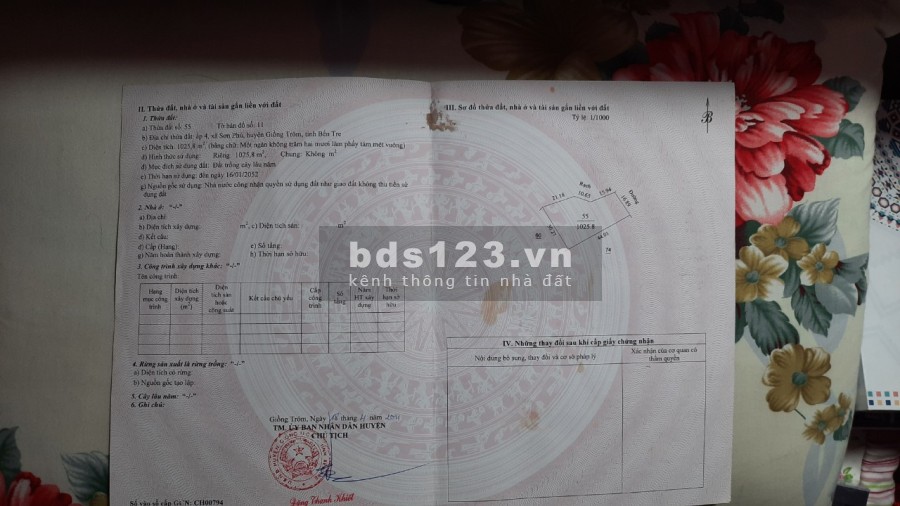Chính chủ bán gấp trước tết đất tặng nhà mặt tiền lộ bêtông tại xã Sơn Phú, Giồng Trôm, Bến Tre.