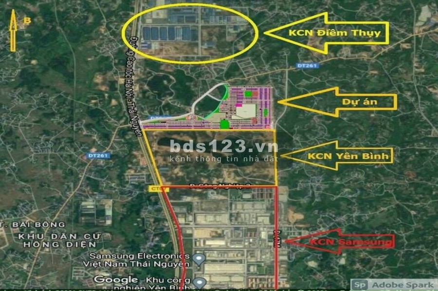 Chỉ 2.x tỷ Đầu tư Đất nền KCN Yên Bình - Samsung Thái Nguyên, tăng giá x2 x3 ngay sau tết