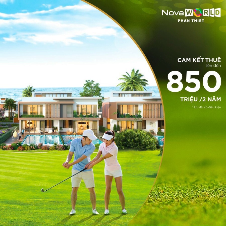 Chào Đón Năm Mới Nova World Phan Thiết PGA golf Villa giá bán đầu tư sinh lời, giá tốt