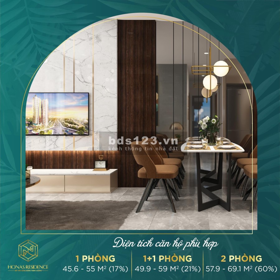Căn hộ 2PN-2WC diện tích 69m2 3 mặt tiền thanh toán đợt 1 chỉ 150tr sở hữu 1 căn 2PN