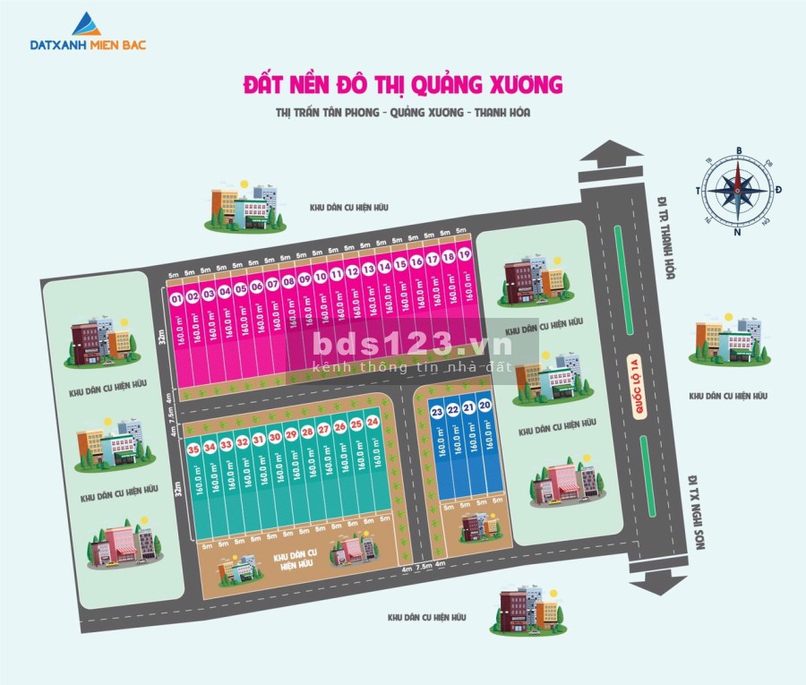 Đất nền Tân Phong, Quảng Xương, thành phố Thanh Hóa, đất nền sổ đỏ chính chủ