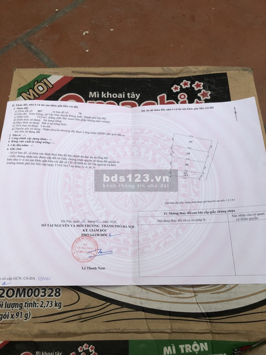 Cần Bán gấp diện tích sử dụng 72m2, Cọc là thắng, chân cầu Nhật Tân Đông Anh giá tốt