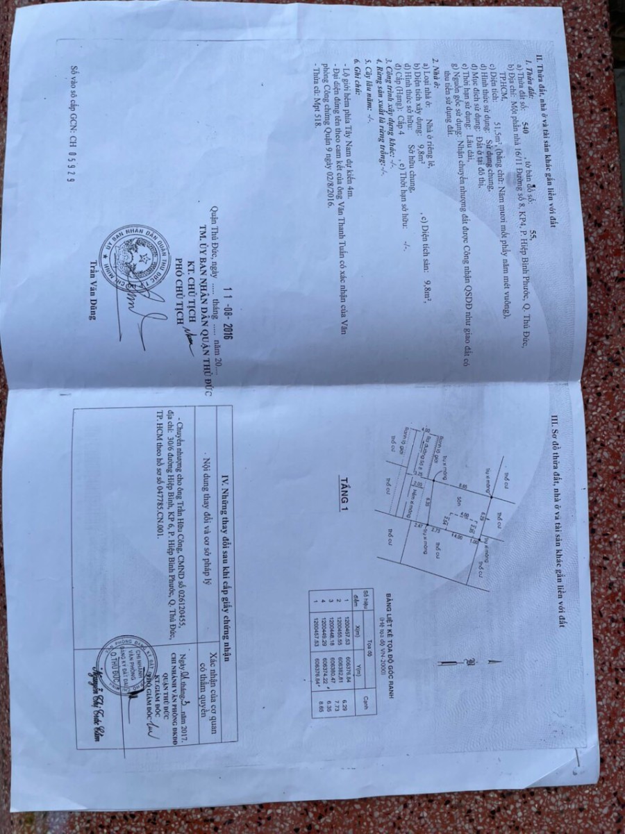 Nhà nguyên căn cần bán gấp Hiệp Bình Phước Quận Thủ Đúc, giá bán 4.35 tỷ, thương lượng