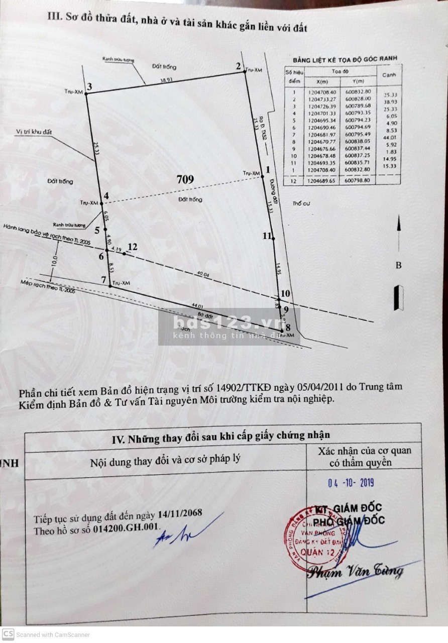 Bán đất chính chủ Phường Thạnh Xuân Quận 12 giá bán chỉ…