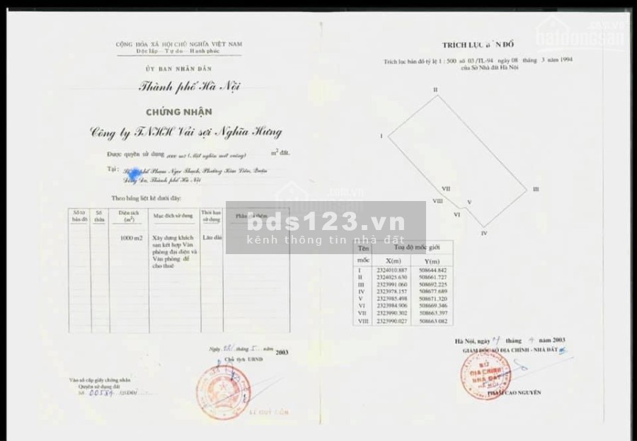 Bán đất có nhà 2 tầng mặt phố Trần Hưng Đạo diện tích 775m2 mặt tiền 30m giá cả thỏa thuận