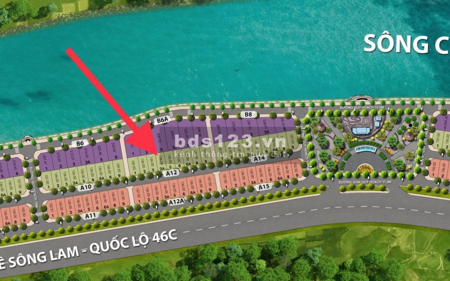 Đất Liền kề dự án Vinh Park River -phía nam tp vinh bên bờ sông lam và sông cầu