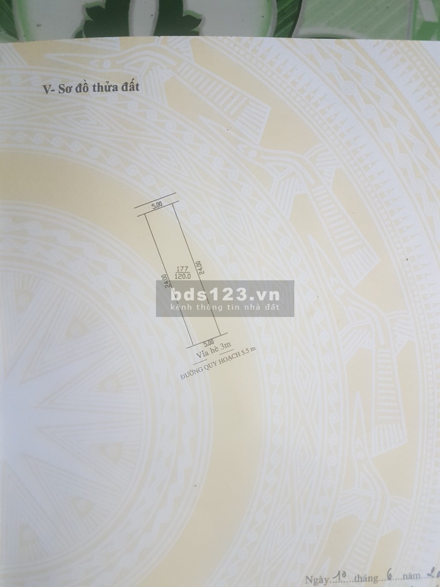 Bán đất mặt tiền đường Chơm Tâm 3- Hòa Khánh Nam Liên Chiểu pháp lý sổ đỏ đầy đủ