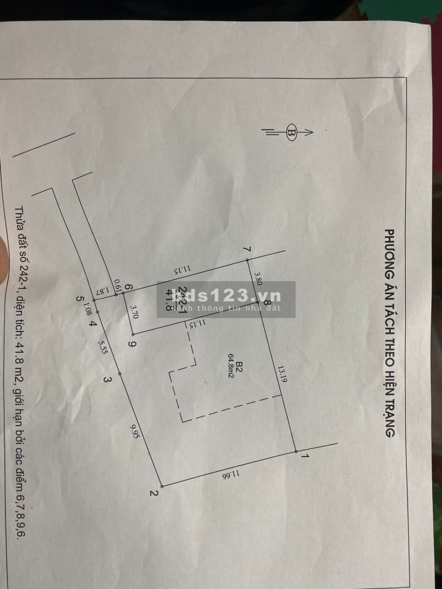 Bán nhà phân lô Tư Đình, Long Biên diện tích 42m2 nở hậu giá bán siêu rẻ 73 triệu/m2