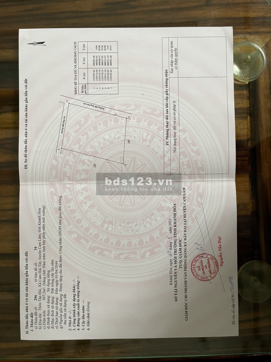 Lô 3 mặt tiền đường Đinh Tiên Hoàng, Cam Hải Tây, Cam Lâm, giá bán ngợp, LH 0937980248