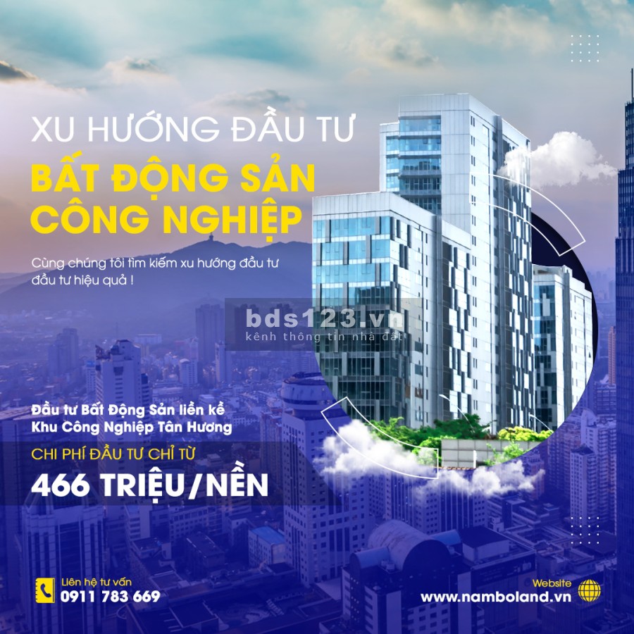 Tin Hot chỉ với 466 triệu đã có 1 lô đất thổ cư tại khu công nghiệp Tân Hương tiện đầu tư