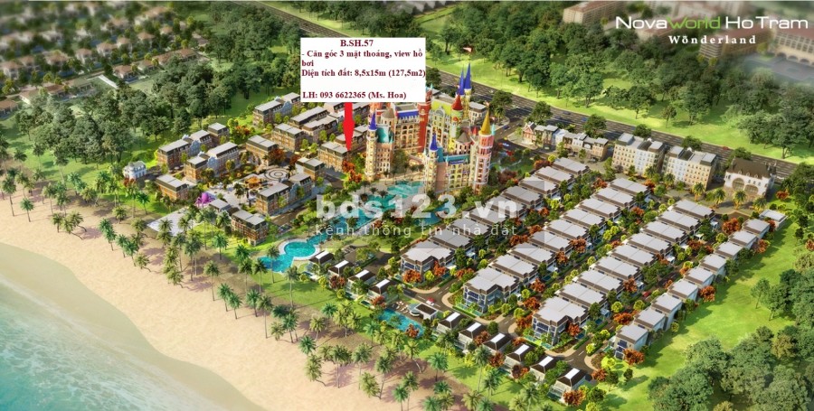 Cần bán căn shophouse Wonderland thuộc tổ hợp Nova world Hồ Tràm giá tốt lh 0936622365