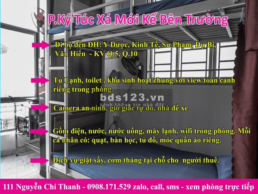 Phòng trọ cho nữ sinh viên Đại học Y Dược TP.HCM