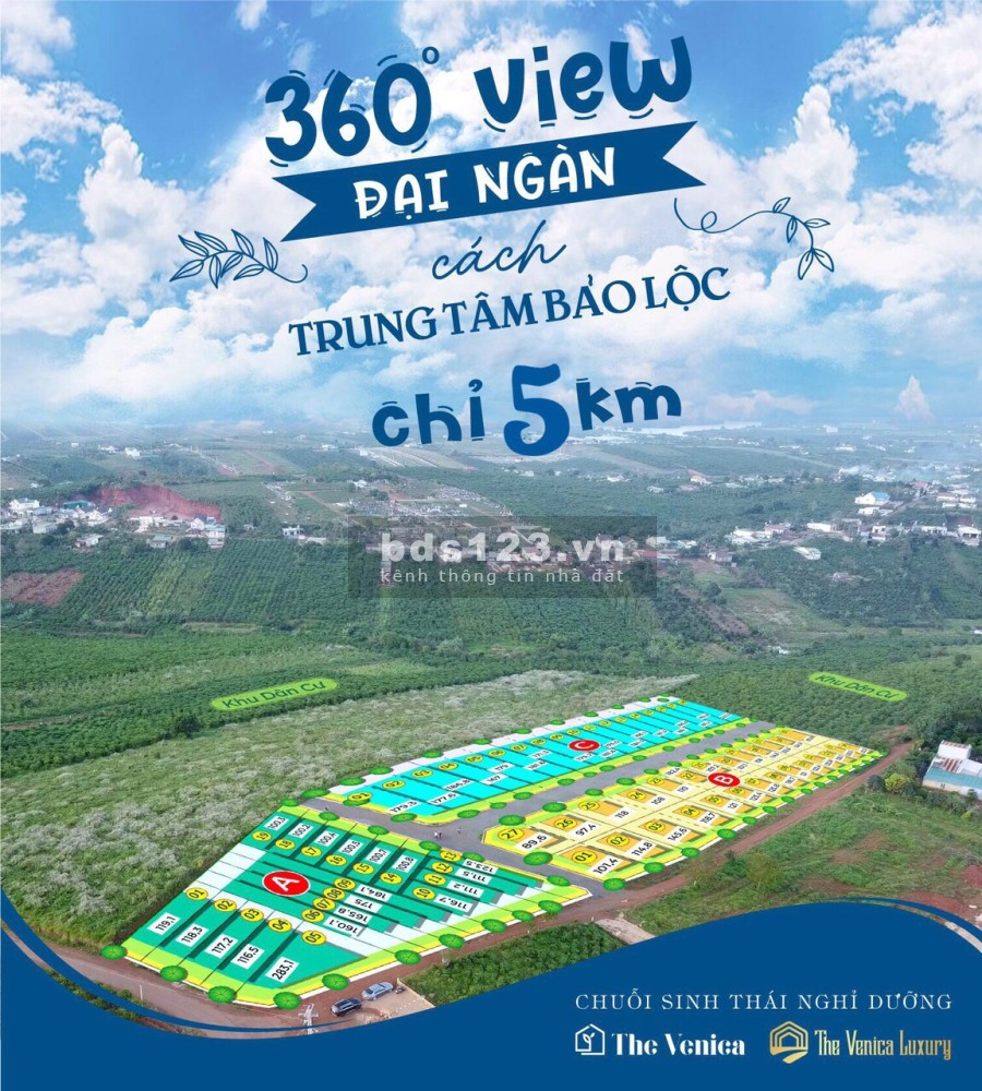 Đất Nền Vị Trí Đắc Địa Cách TP. Bảo Lộc 4 km, Sổ Hồng 100% Thổ Cư, Tặng 10 Chỉ Vàng.