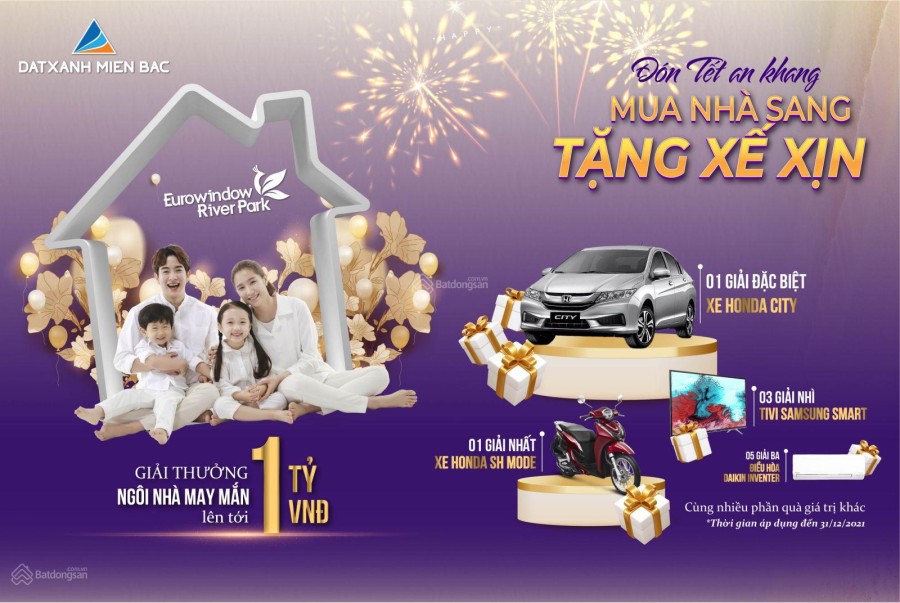 Nhận nhà ở ngay, đón tết liền tay. Euro River Park(Đông Anh) giá chỉ từ 1,7 tỷ lh 0365092863