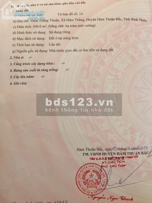 Bán đất thổ cư khu cá đồng Hàm Thắng giá bán 1.65 tỷ, liên hệ 0961627876 sổ chính chủ