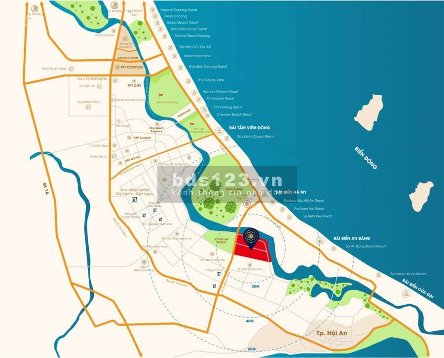 Mở bán dự án đất biệt thự ven sông Cổ Cò cách phố cổ Hội An chỉ 2km