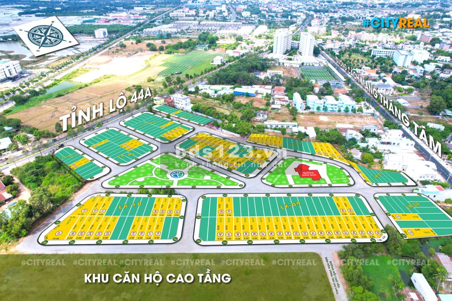 Đất nền dự án 2 mặt tiền đường DT44 và đường Cách Mạng Tháng Tam , pháp lý đầy đủ 100% ,sổ sẳn